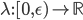 \lambda:[0,\epsilon)\to\mathbb{R}